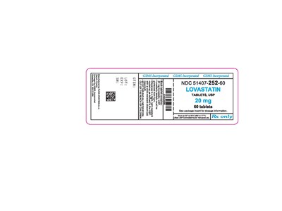 51407-252-60LB LOVASTATIN 20 MG TABS.jpg 51407-252-60LB LOVASTATIN 20 MG TABS.jpg - 51407 252 60LB LOVASTATIN 20 MG TABS